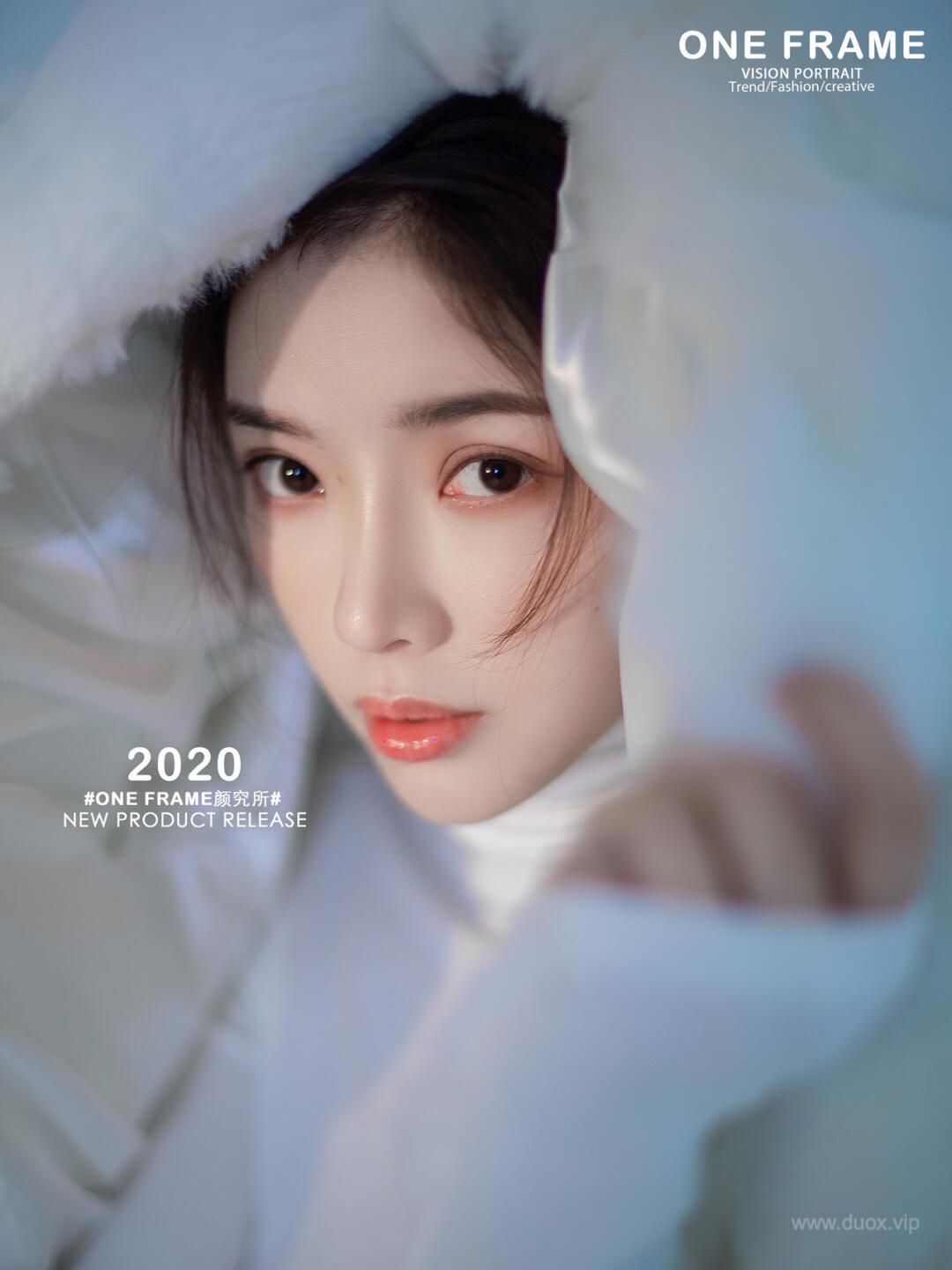 纯白唯美少女人像特写干净气质