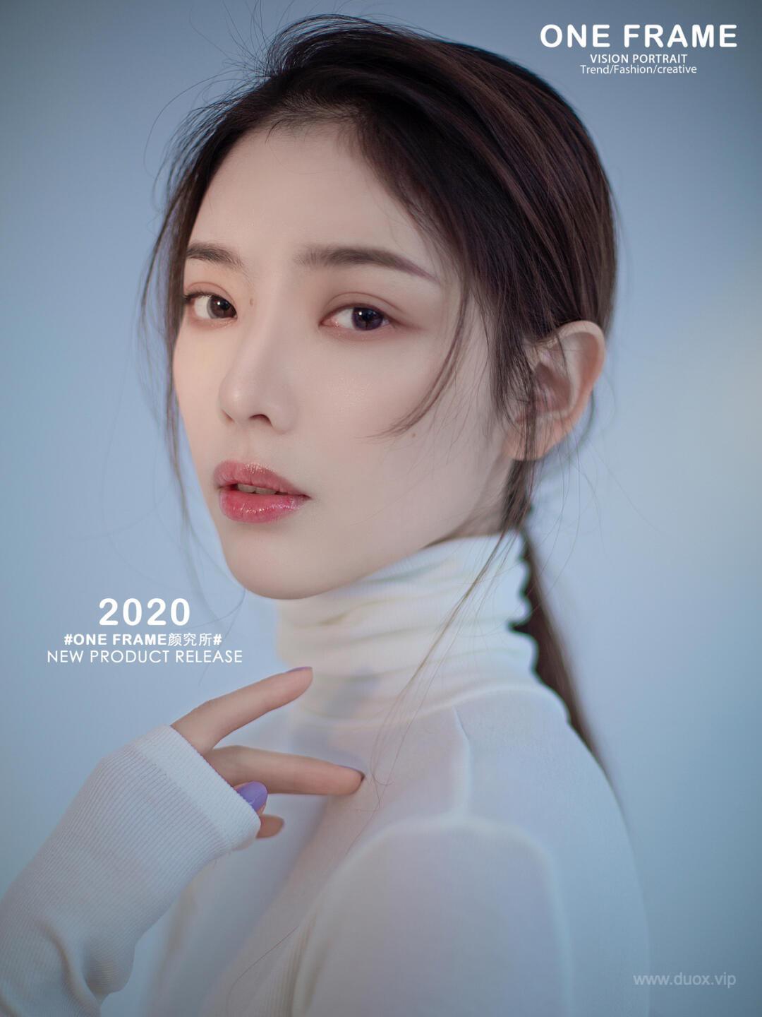 纯白唯美少女人像特写干净气质