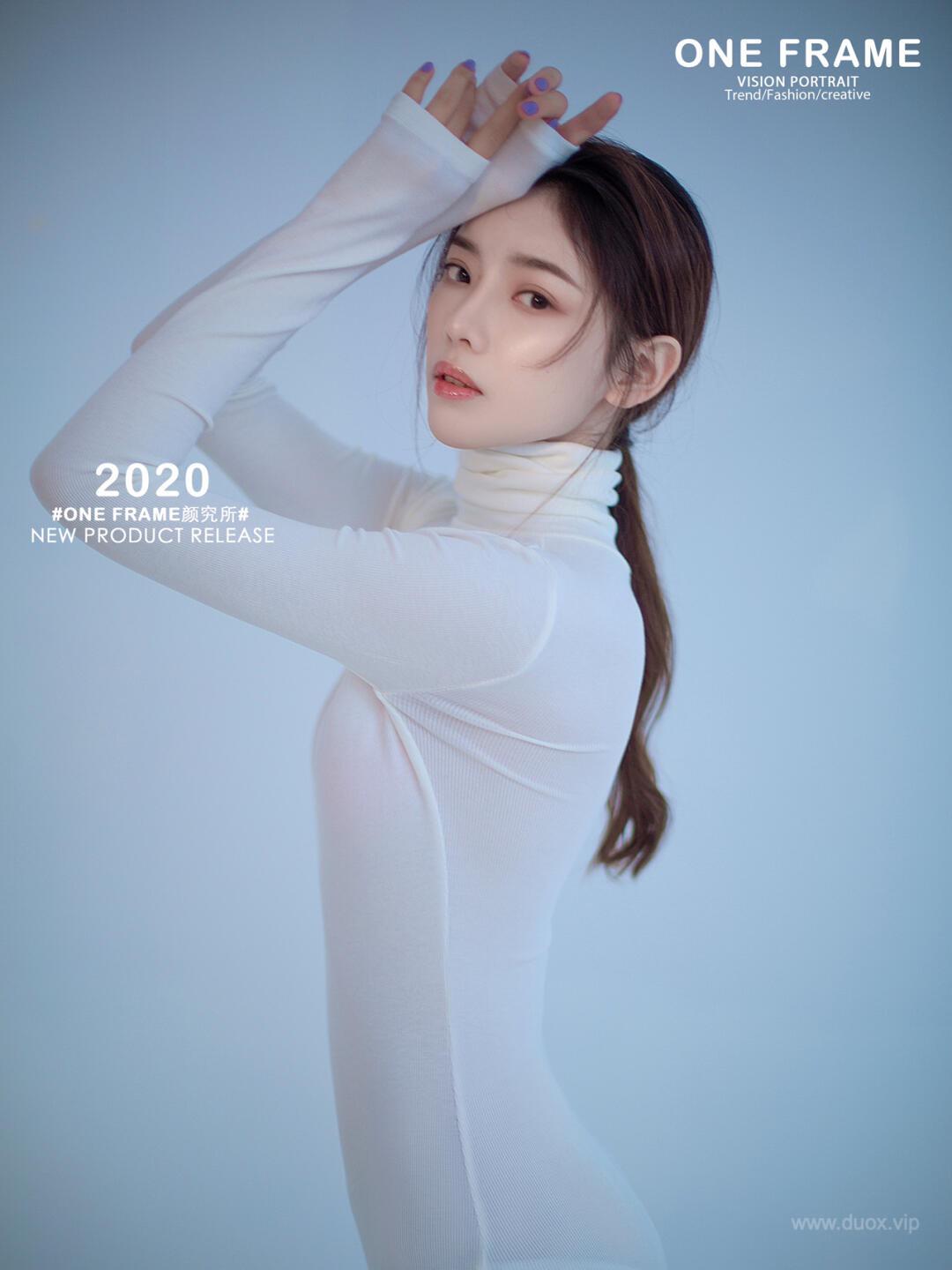 纯白唯美少女人像特写干净气质