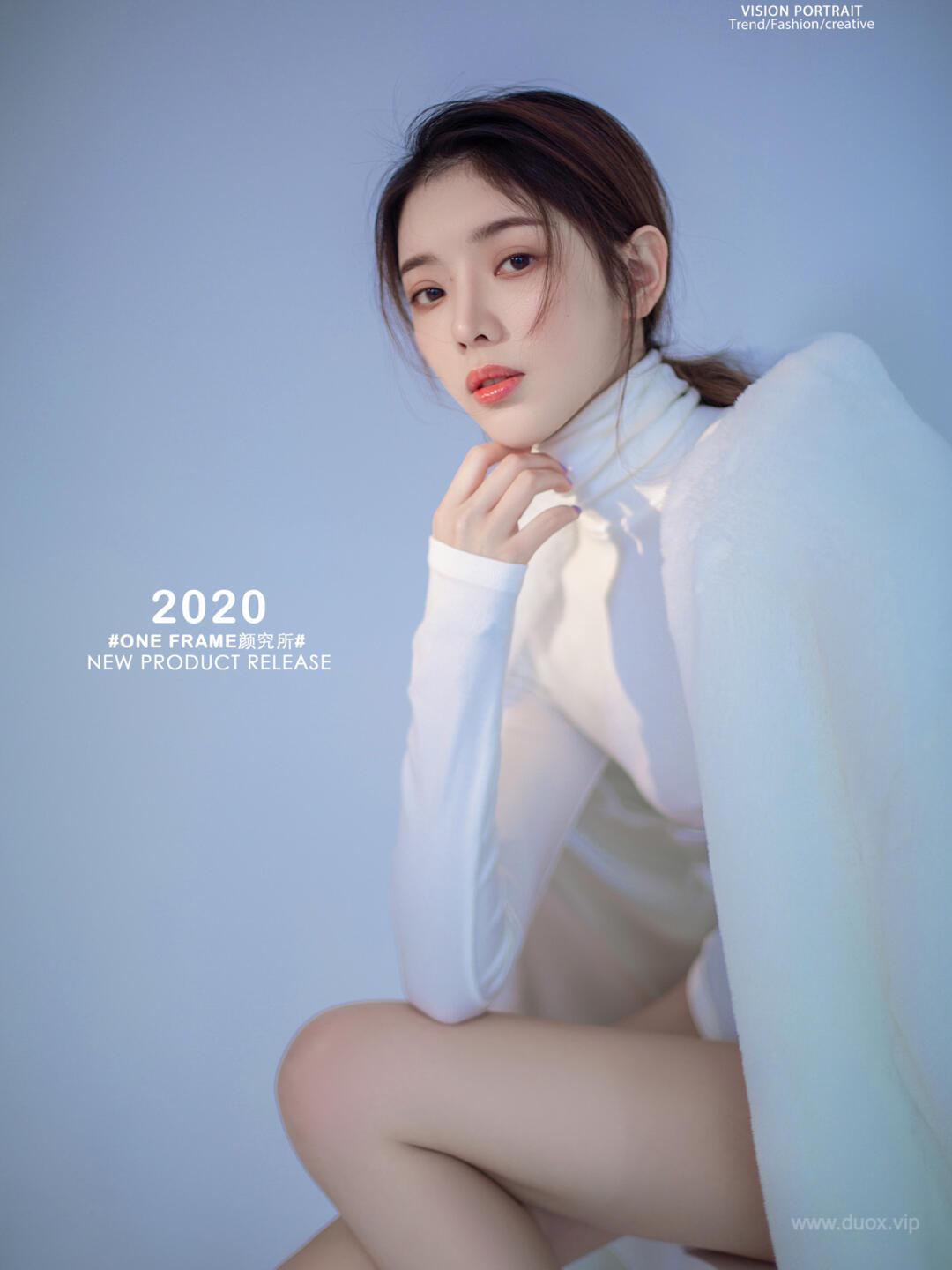 纯白唯美少女人像特写干净气质