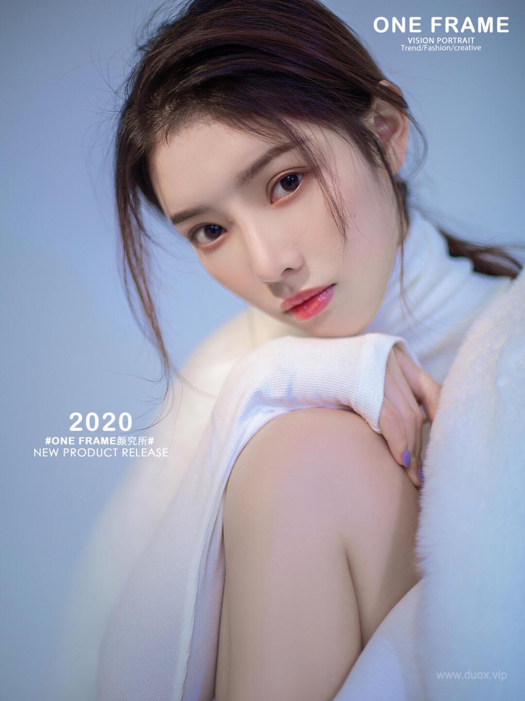 纯白唯美少女人像特写干净气质