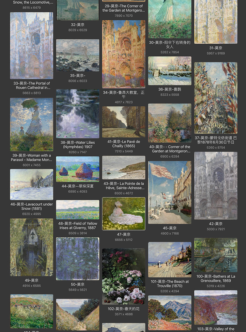 奥斯卡-克劳德·莫奈Oscar-Claude Monet 法国19.20世纪 印象派代表油画合集597副 [JPG+TIF/27.6GB] H008