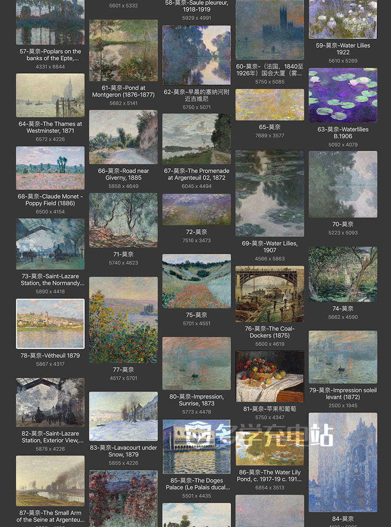奥斯卡-克劳德·莫奈Oscar-Claude Monet 法国19.20世纪 印象派代表油画合集597副 [JPG+TIF/27.6GB] H008