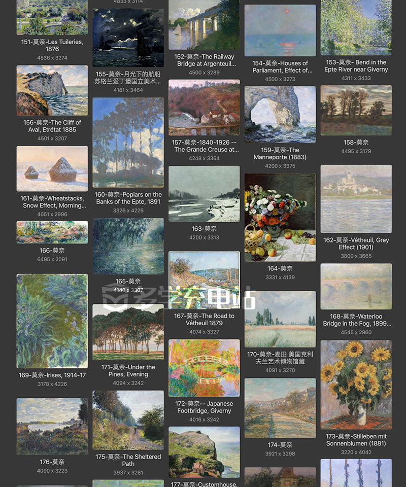 奥斯卡-克劳德·莫奈Oscar-Claude Monet 法国19.20世纪 印象派代表油画合集597副 [JPG+TIF/27.6GB] H008