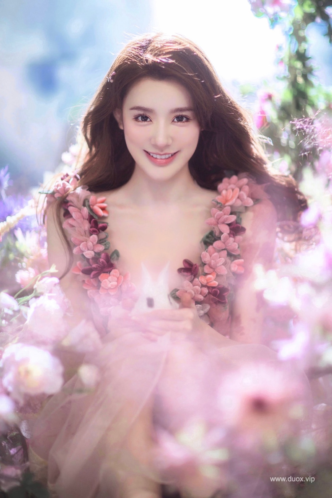 粉粉嫩嫩花仙子人像写真绝美创意