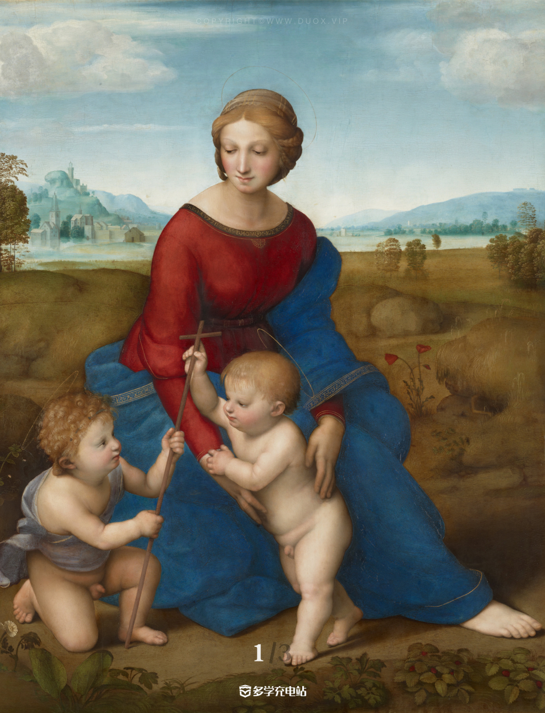 名画|《草地上的圣母》 拉斐尔·桑西 赏析 高清免费下载