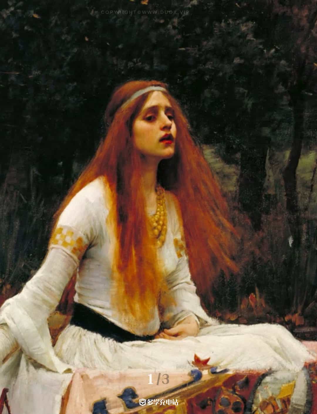 名画|《夏洛特姑娘》约翰·威廉·沃特豪斯 赏析下载