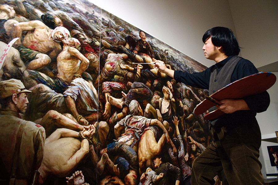 名画｜《南京大屠杀》1991年  李自健