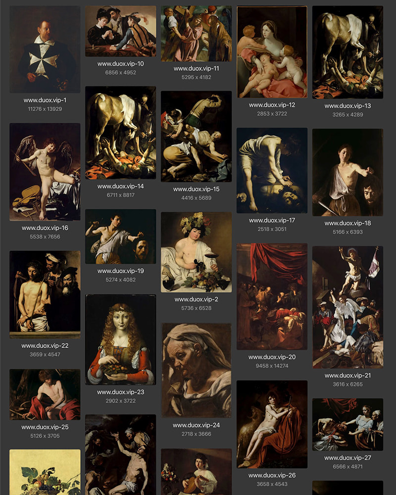 卡拉瓦乔Caravaggio意大利17世纪巴洛克油画合集 78副 [JPG+TIF/8.02GB] H069