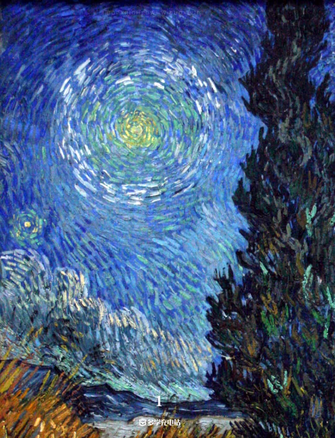 名画｜《有丝柏的道路》1890年  文森特·梵高  赏析高清下载