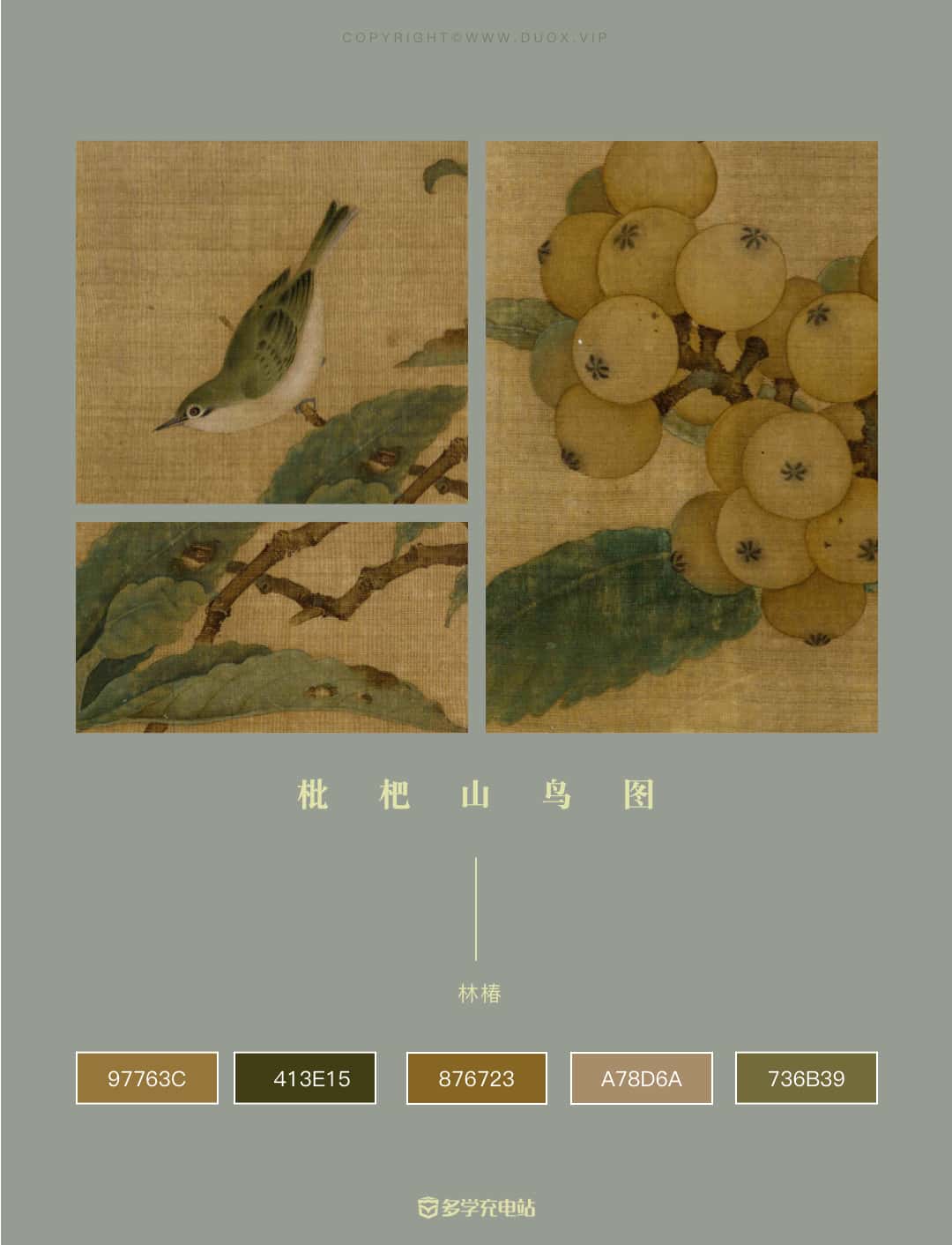 名画｜《枇杷山鸟图》南宋  林椿 赏析下载