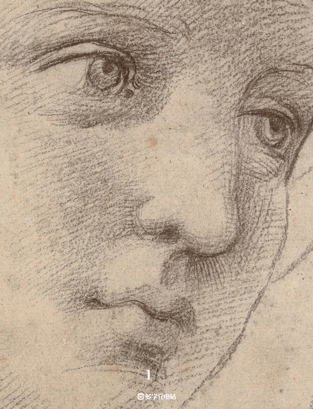 关于天价素描|拉斐尔《缪斯的头像》