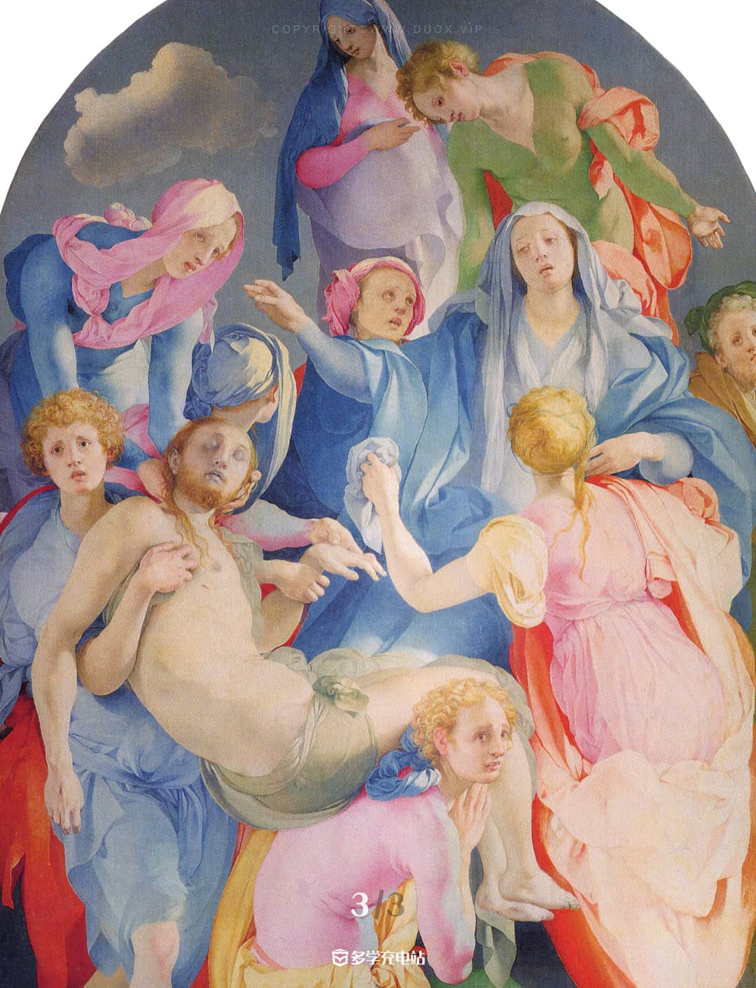 名画赏析|《基督下十字架》蓬托尔莫 难得一见的淡色