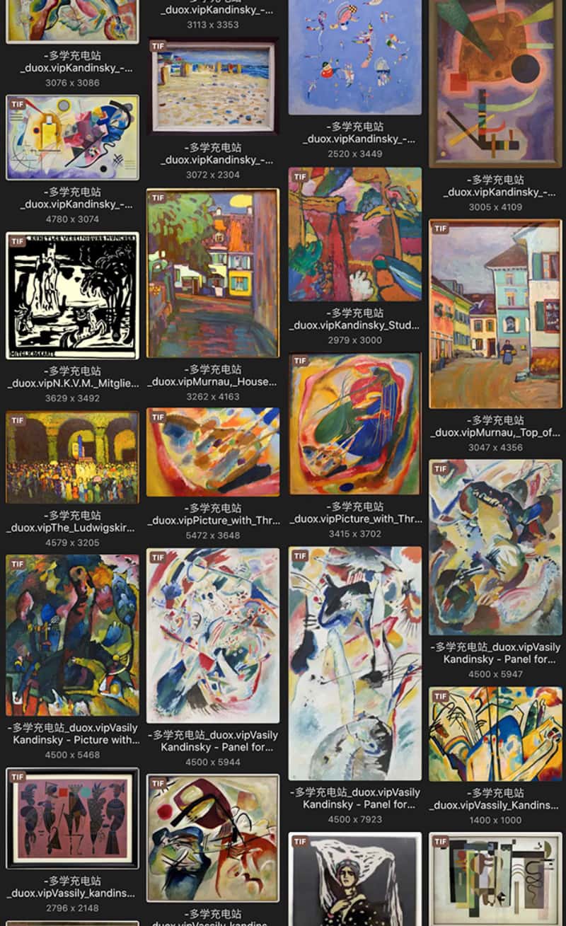 瓦西里·康定斯基 Василий Кандинский Wassily Kandinsky 法国18.19世纪油画合集 218副 [JPG+TIF/4.67GB] H054