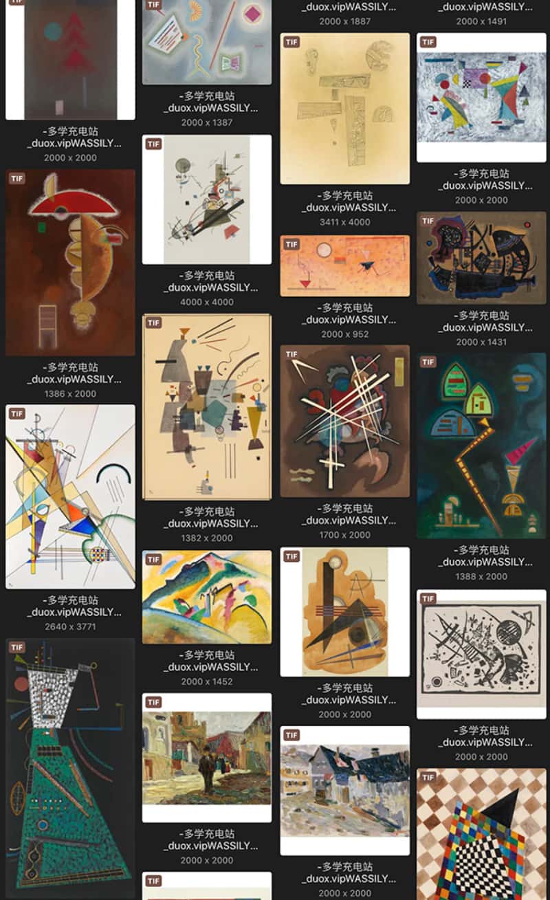 瓦西里·康定斯基 Василий Кандинский Wassily Kandinsky 法国18.19世纪油画合集 218副 [JPG+TIF/4.67GB] H054