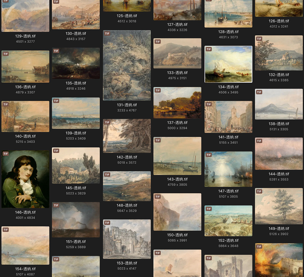 约瑟夫·马洛德·威廉·透纳 Joseph Mallord William Turner 英国17.18世纪油画作品合集[227TIF/JPG15.22GB]