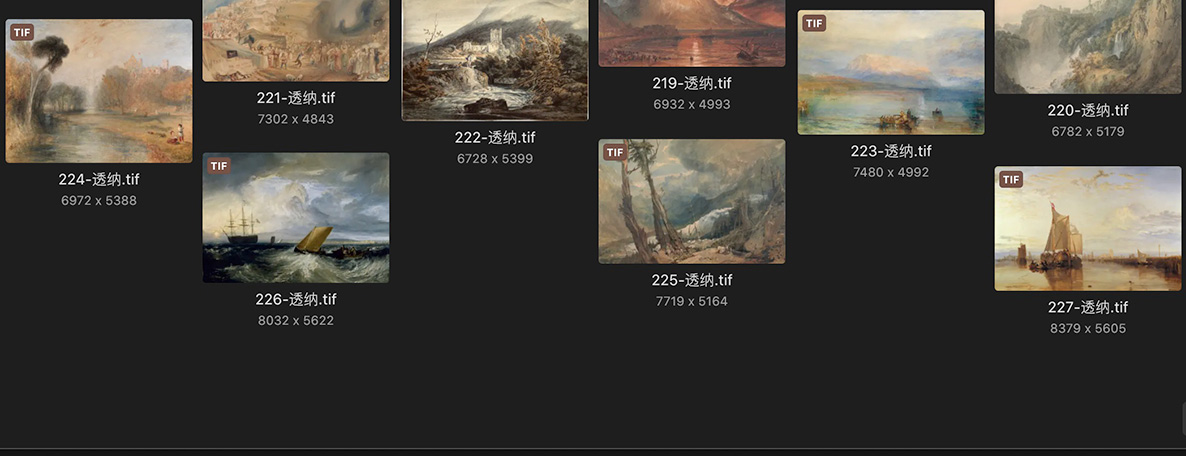 约瑟夫·马洛德·威廉·透纳 Joseph Mallord William Turner 英国17.18世纪油画作品合集[227TIF/JPG15.22GB]