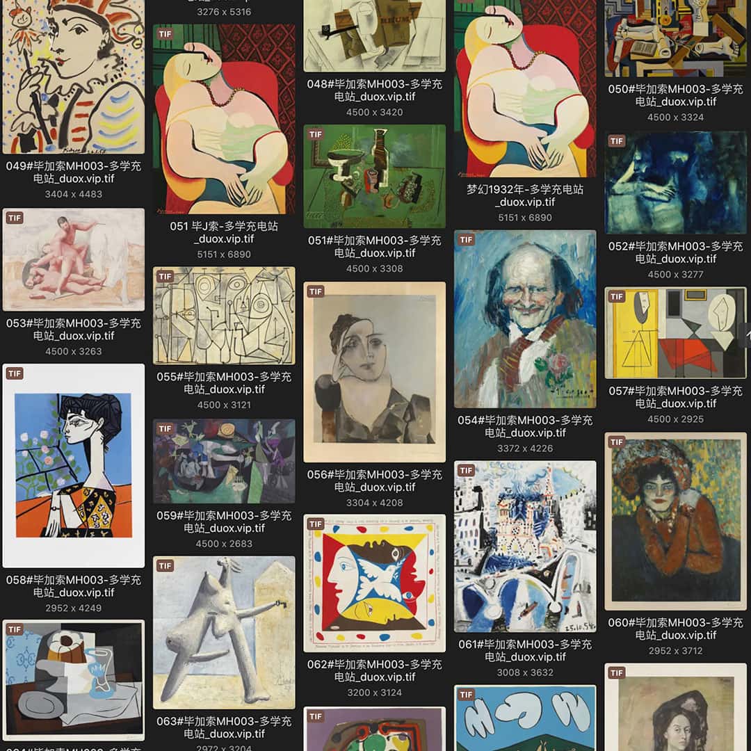 巴勃罗·毕加索 Pablo Picasso 西班牙18.19世纪油画作品合集[361TIF/JPG11.99GB] H017