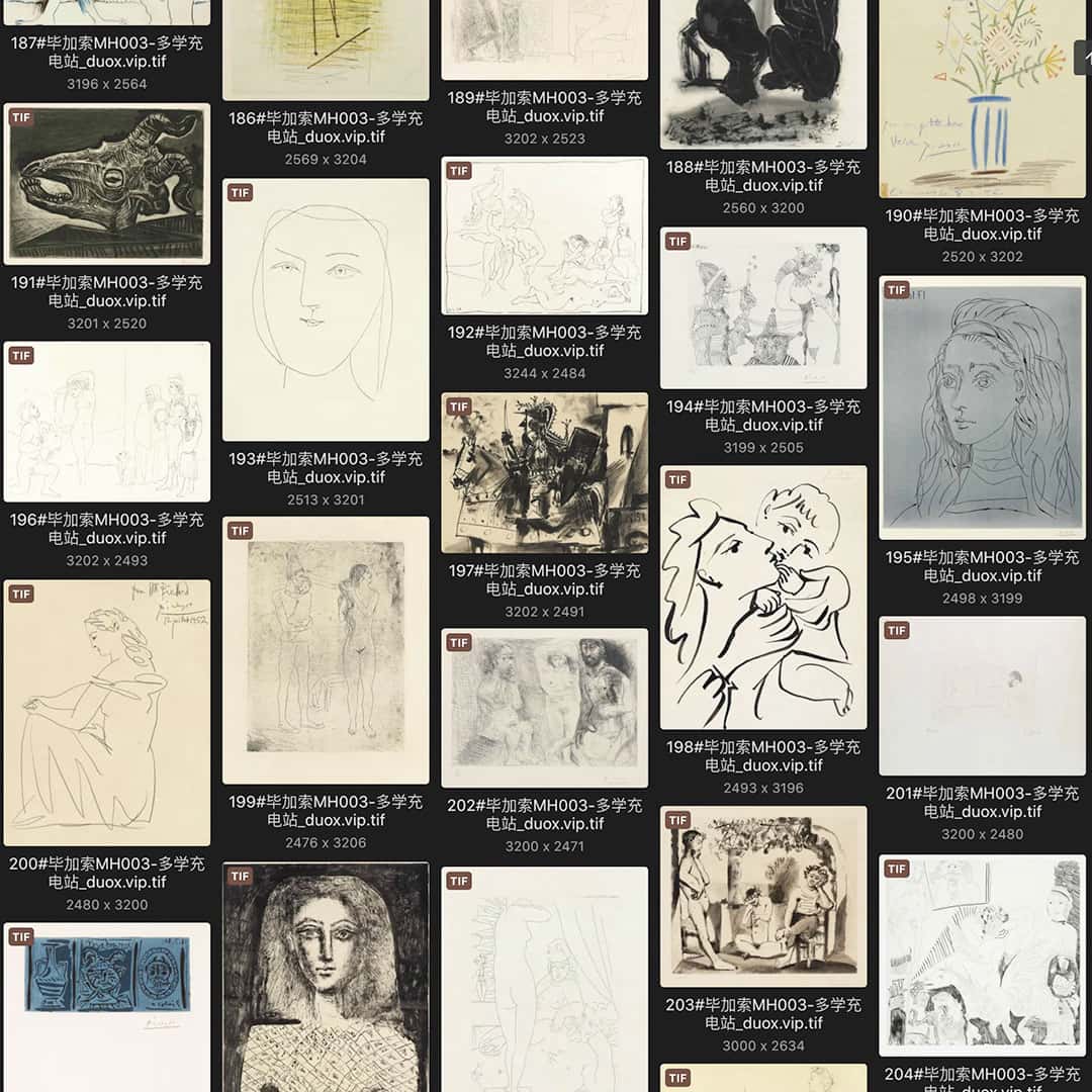 巴勃罗·毕加索 Pablo Picasso 西班牙18.19世纪油画作品合集[361TIF/JPG11.99GB] H017