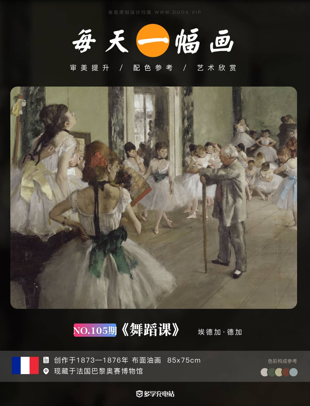 名画赏析｜“偷窥者”-德加《舞蹈课》