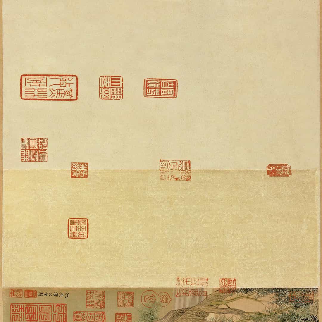 中国十大名画-《汉宫春晓图》仇英 高清图画原稿素材设计临摹