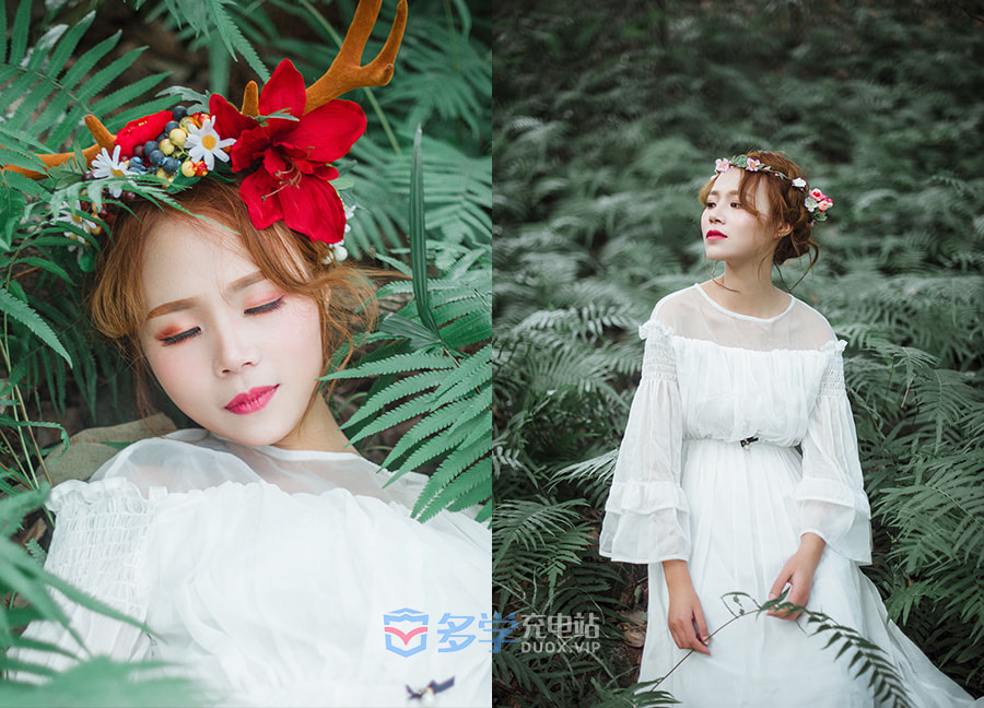 唯美森系小清新人像尼康RAW图像原片+效果图JPG 10P