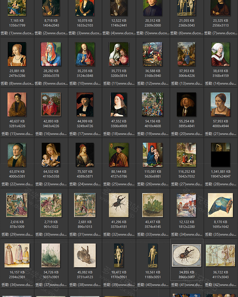 阿尔布雷特·丢勒Albrecht Dürer德国15.16中世纪文艺复兴 素描油画合集包 241副 [JPG+TIF/8.42GB] H034
