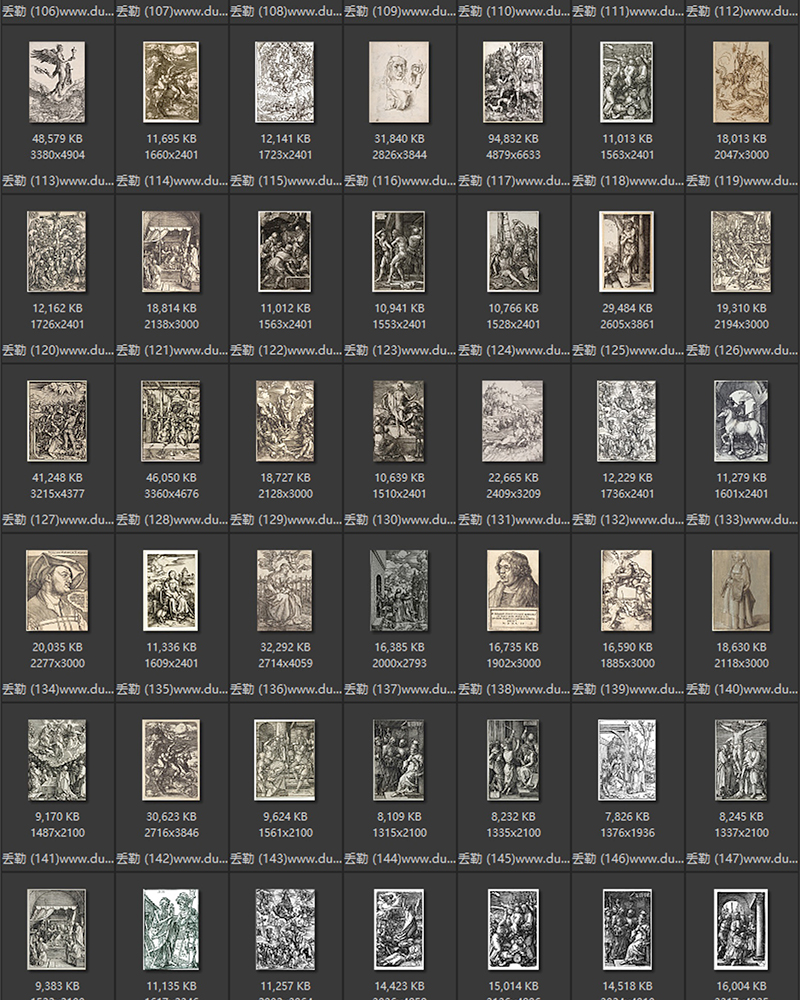 阿尔布雷特·丢勒Albrecht Dürer德国15.16中世纪文艺复兴 素描油画合集包 241副 [JPG+TIF/8.42GB] H034