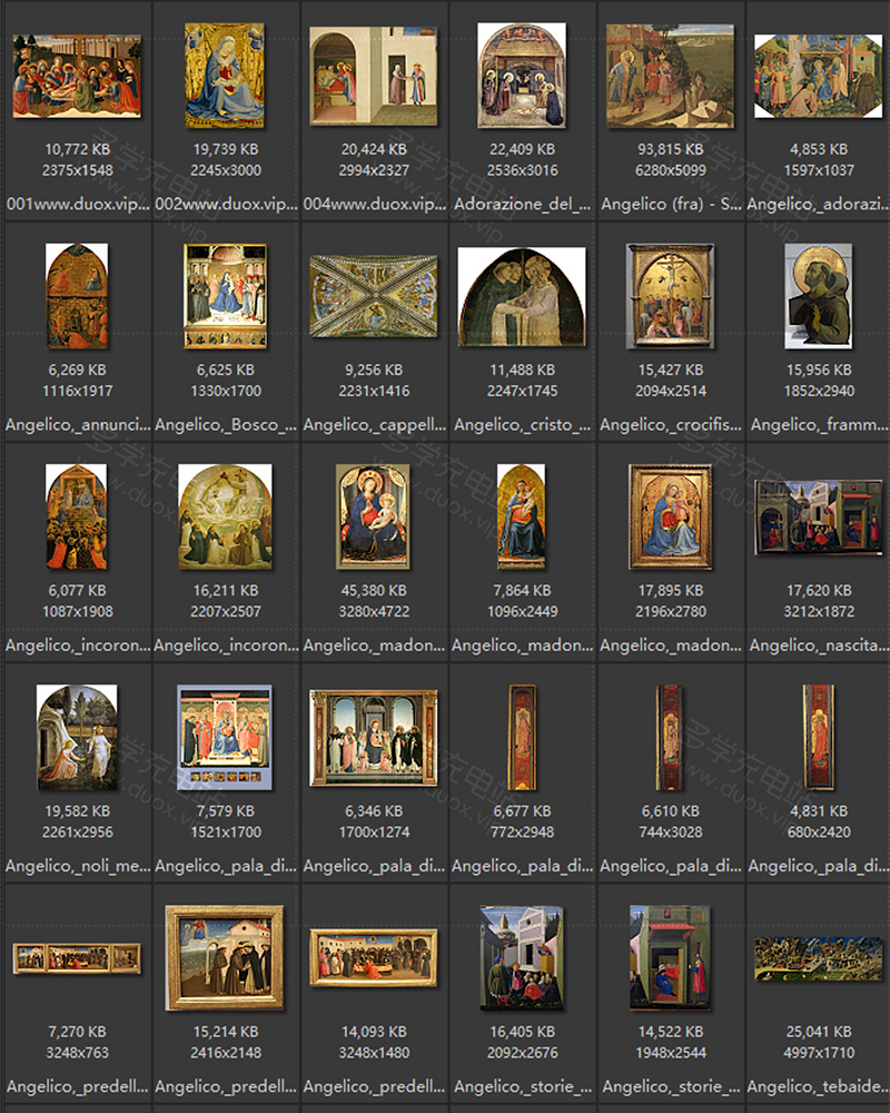 弗拉·安吉利科Fra Angelico 意大利14.15世纪油画合集包 75副 [JPG+TIF/4.14GB] H031