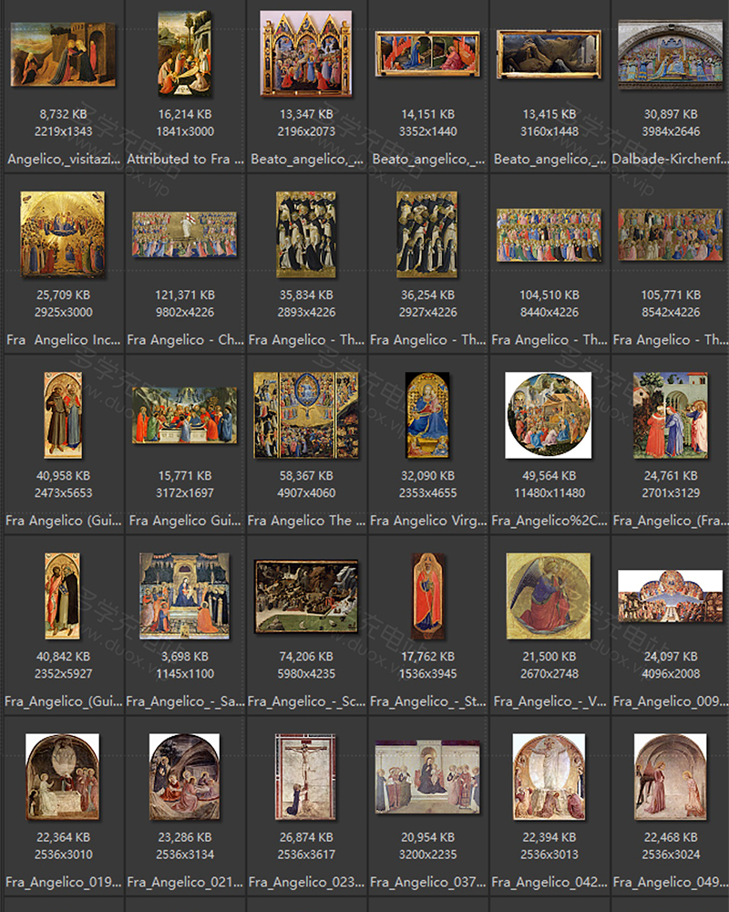 弗拉·安吉利科Fra Angelico 意大利14.15世纪油画合集包 75副 [JPG+TIF/4.14GB] H031