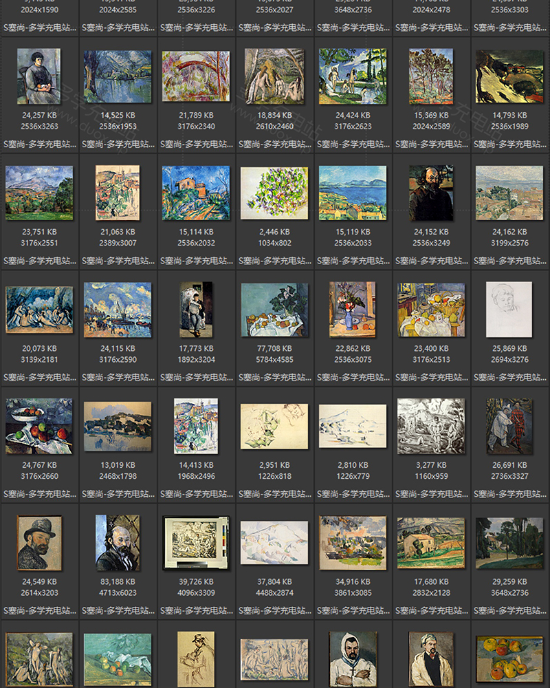 保罗·塞尚Paul Cézanne法国19.20世纪后印象派 油画合集包  695副 [JPG+TIF/10.1GB] H037