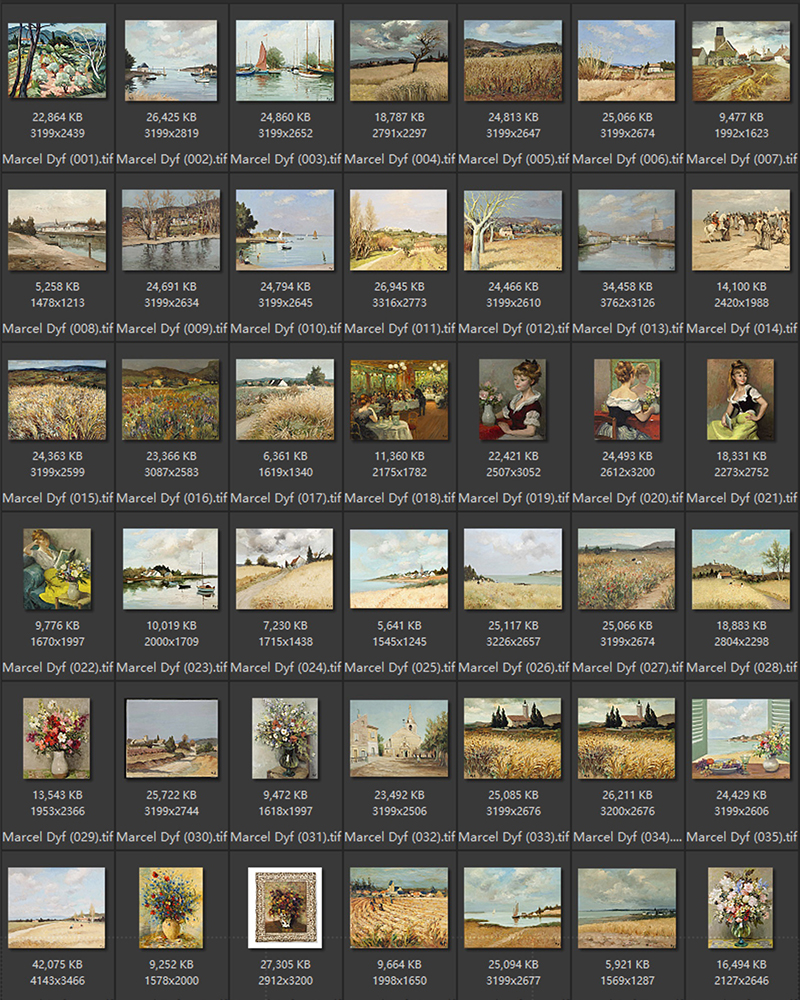马塞尔·德福Marcel Dyf 法国后印象派油画合集  115副 [JPG+TIF/2.38GB] H053
