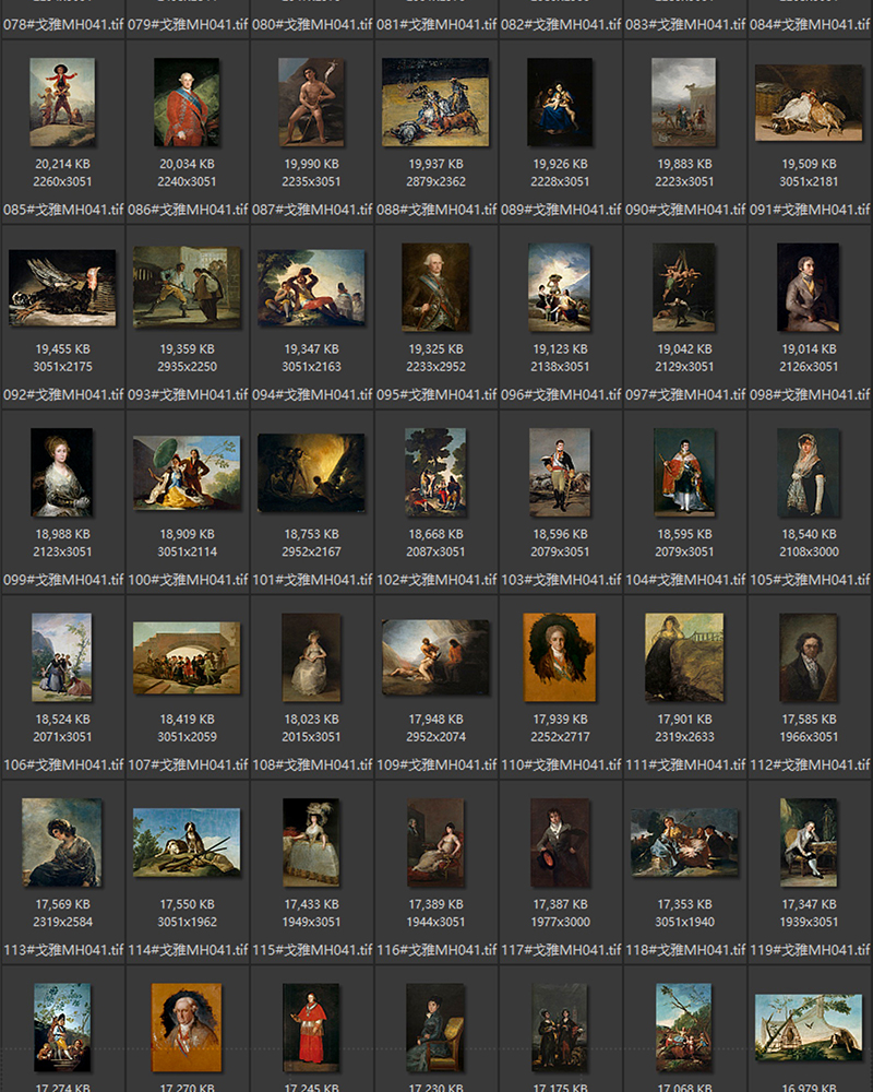 弗朗西斯科·何塞·德·戈雅Francisco José de Goya y Lucientes 西班牙18.19世纪浪漫主义油画合集包  176副 [JPG+TIF/4.64GB] H061