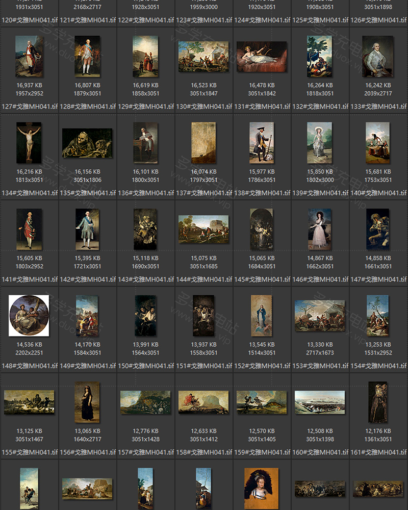 弗朗西斯科·何塞·德·戈雅Francisco José de Goya y Lucientes 西班牙18.19世纪浪漫主义油画合集包  176副 [JPG+TIF/4.64GB] H061