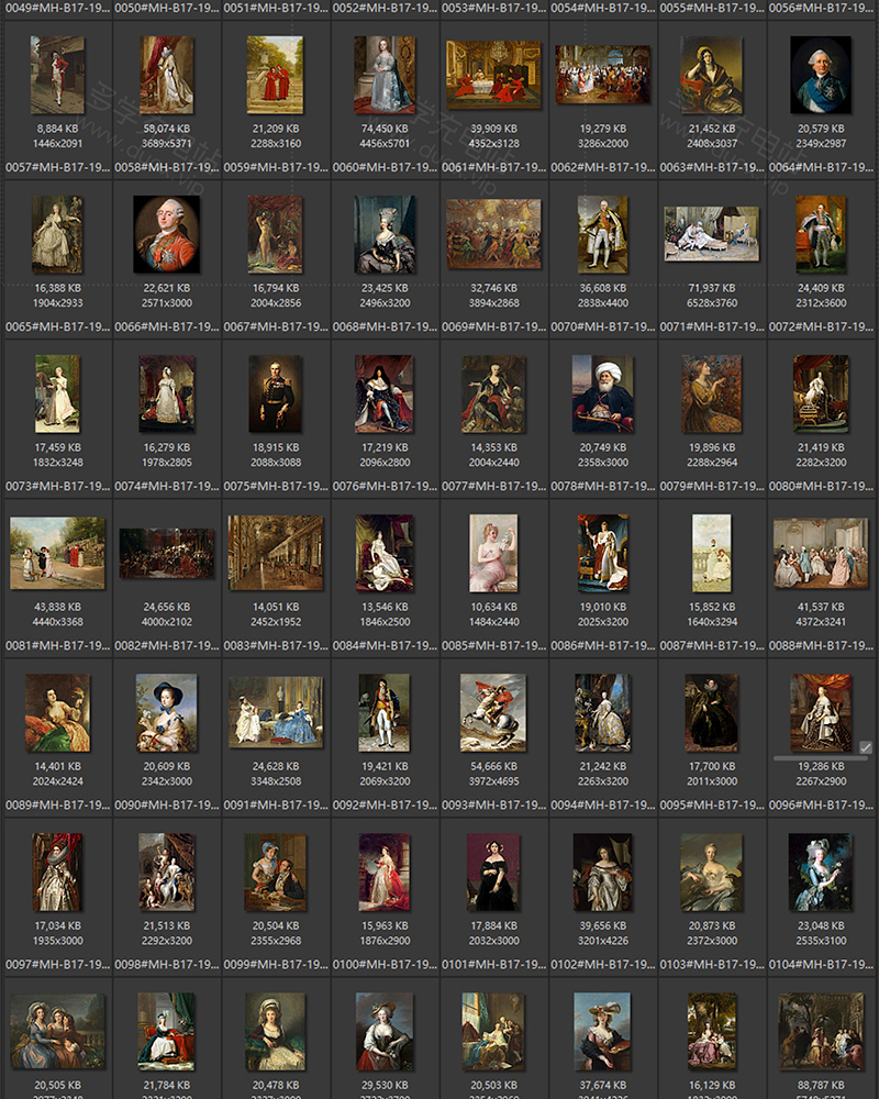 欧洲宫廷贵族油画精选合集包 1013副 [JPG+TIF/35.53GB] G001
