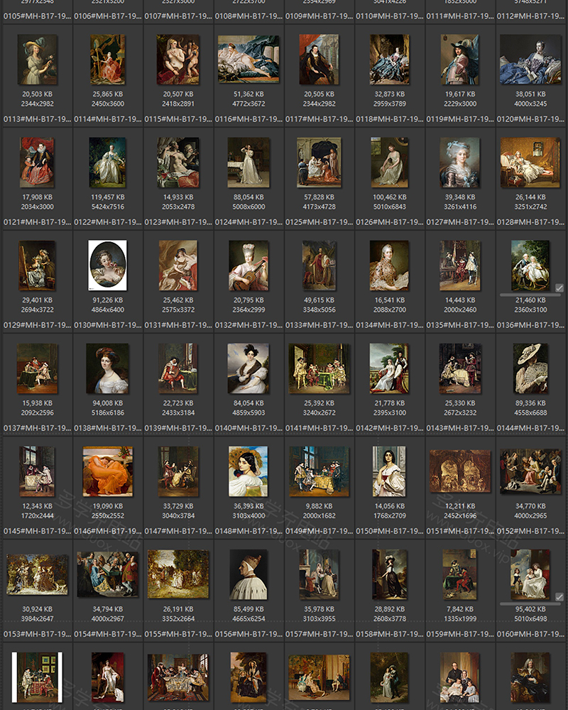 欧洲宫廷贵族油画精选合集包 1013副 [JPG+TIF/35.53GB] G001