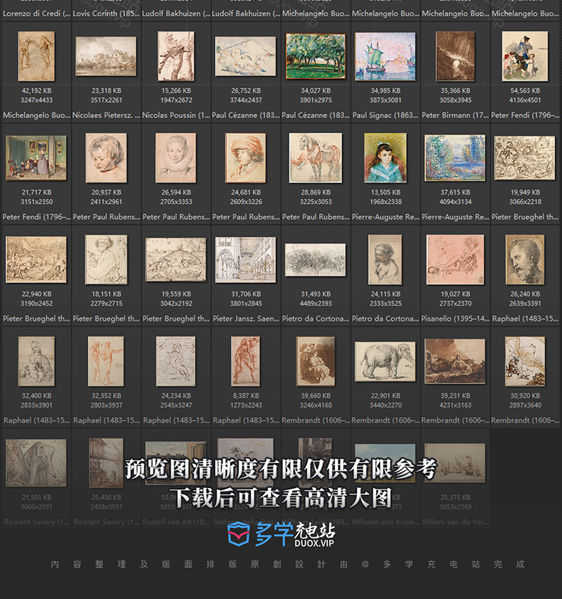 奥地利维也纳阿尔贝蒂娜博物馆 馆藏油画艺术作品合集 151副 [TIF/5.21GB] B001