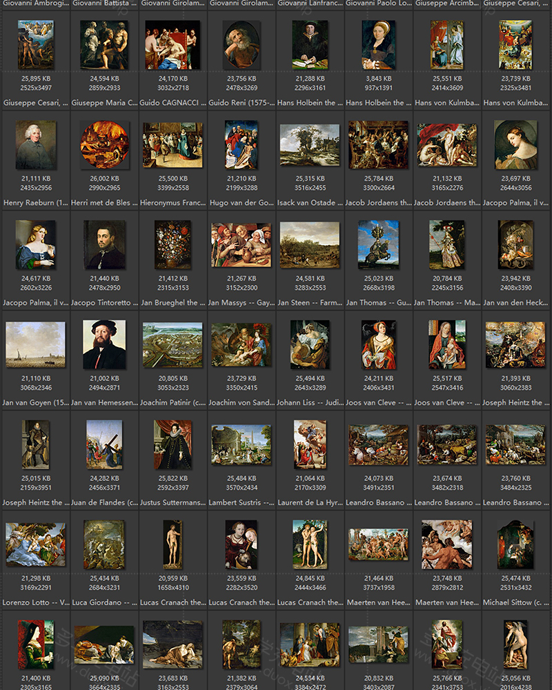 奥地利维也纳艺术史博物馆馆藏油画艺术作品合集 760副 [TIF/17.42GB] B002