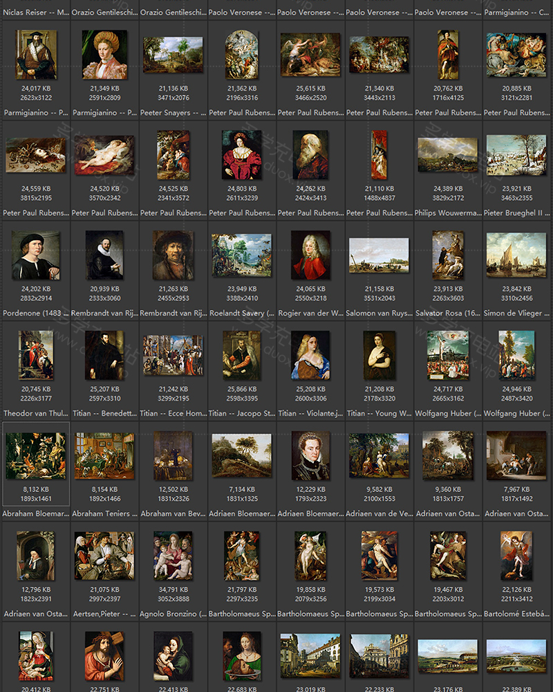 奥地利维也纳艺术史博物馆馆藏油画艺术作品合集 760副 [TIF/17.42GB] B002