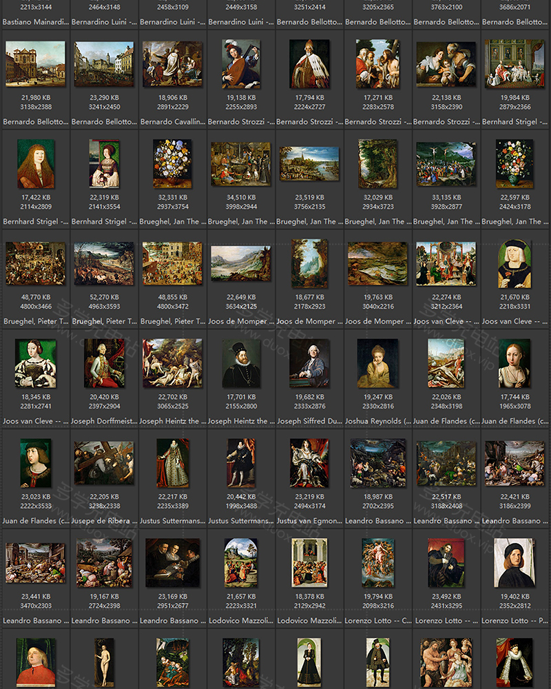 奥地利维也纳艺术史博物馆馆藏油画艺术作品合集 760副 [TIF/17.42GB] B002