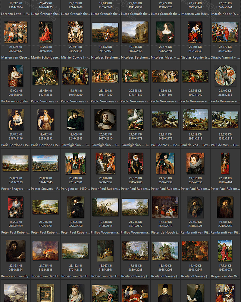 奥地利维也纳艺术史博物馆馆藏油画艺术作品合集 760副 [TIF/17.42GB] B002