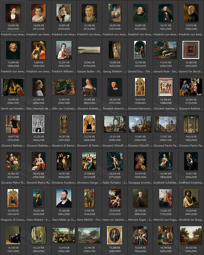 列支敦士登皇家美术馆藏油画艺术作品合集 491副 [TIF/8.32GB] B011