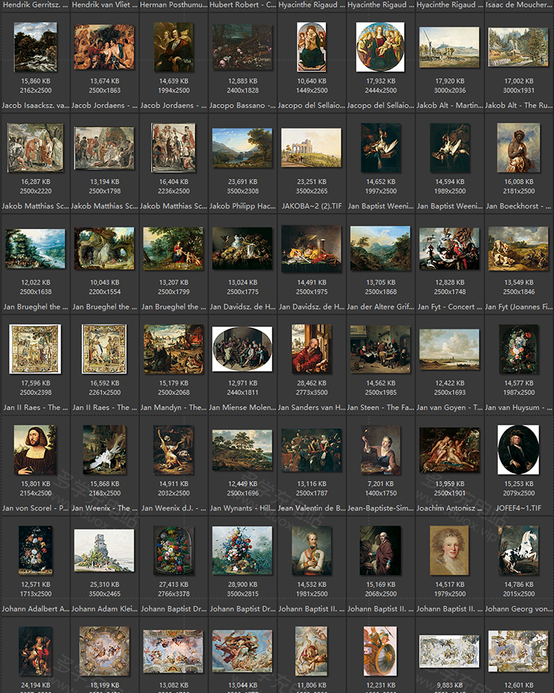 列支敦士登皇家美术馆藏油画艺术作品合集 491副 [TIF/8.32GB] B011