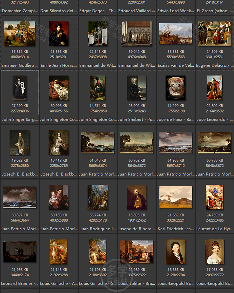 美国洛杉矶国家美术馆藏油画艺术作品合集 279副 [TIF/10.25GB] B022