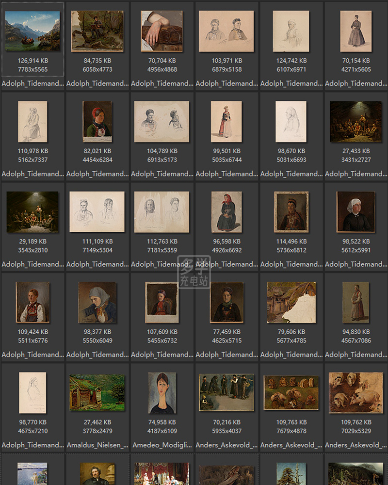 挪威艺术博物馆藏油画艺术作品合集 199副 [TIF/17.79GB] B024