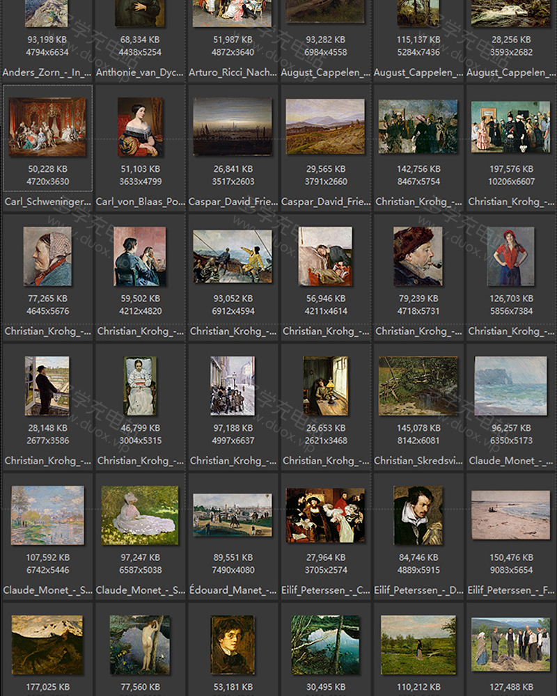 挪威艺术博物馆藏油画艺术作品合集 199副 [TIF/17.79GB] B024