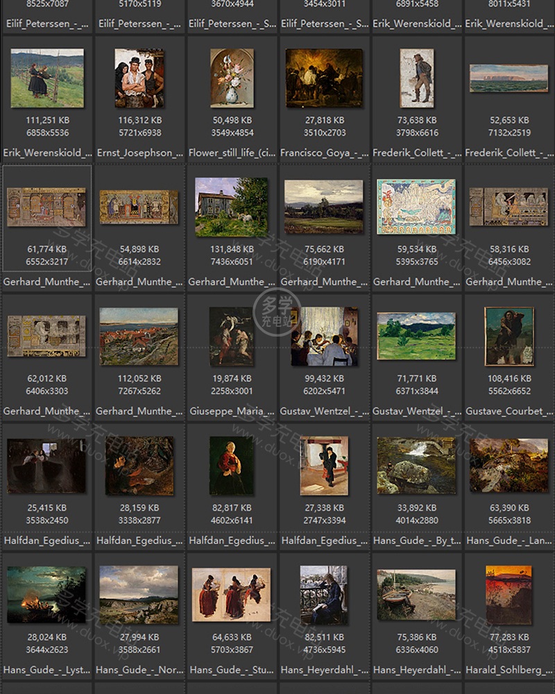 挪威艺术博物馆藏油画艺术作品合集 199副 [TIF/17.79GB] B024