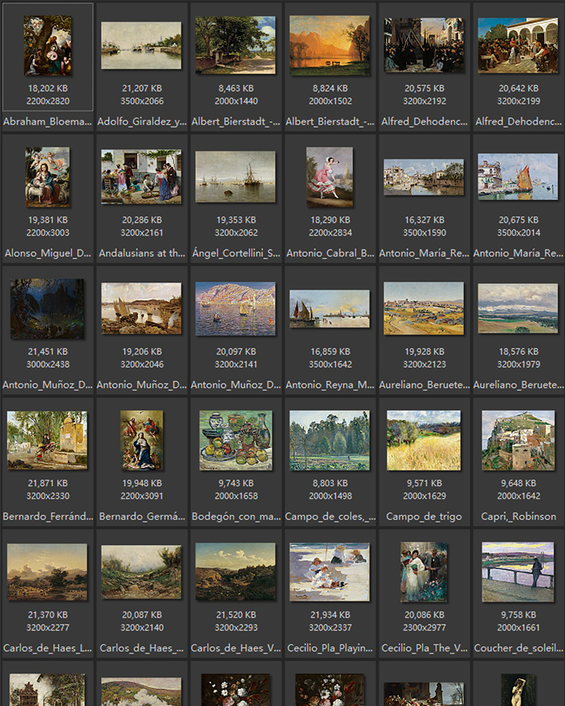 西班牙卡门提森博物馆藏油画艺术作品合集 167副 [TIF/3.18GB] B025