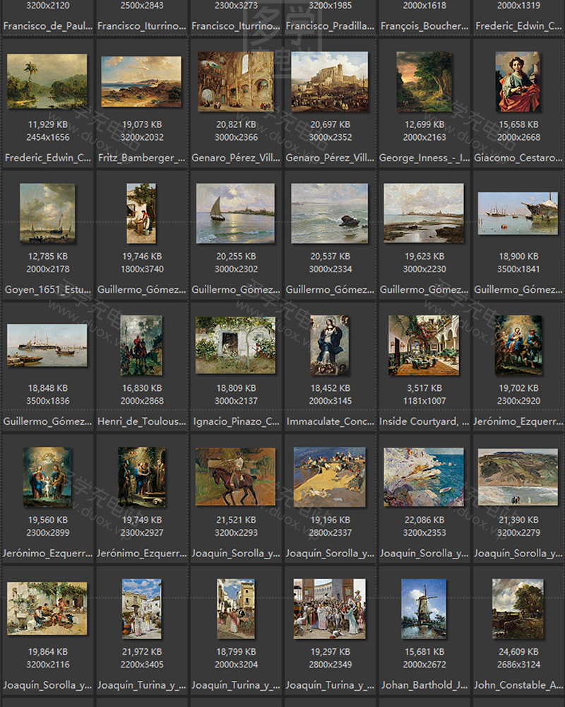 西班牙卡门提森博物馆藏油画艺术作品合集 167副 [TIF/3.18GB] B025