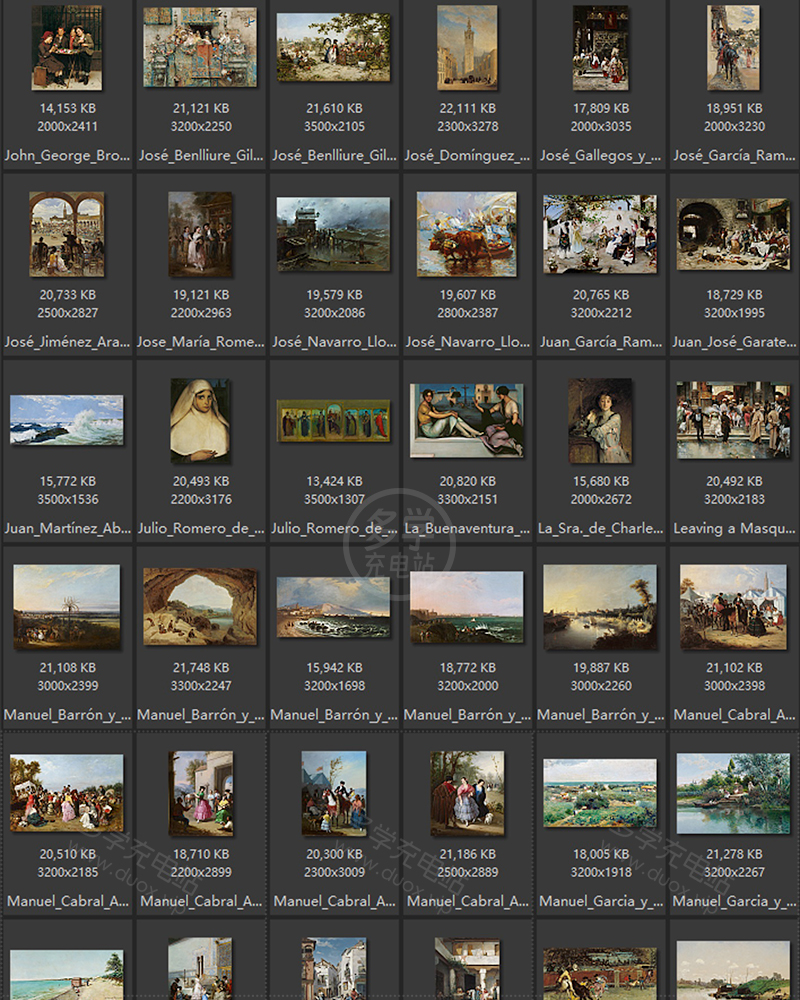 西班牙卡门提森博物馆藏油画艺术作品合集 167副 [TIF/3.18GB] B025